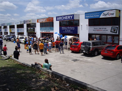 Not long to go before the draw - the customers gather